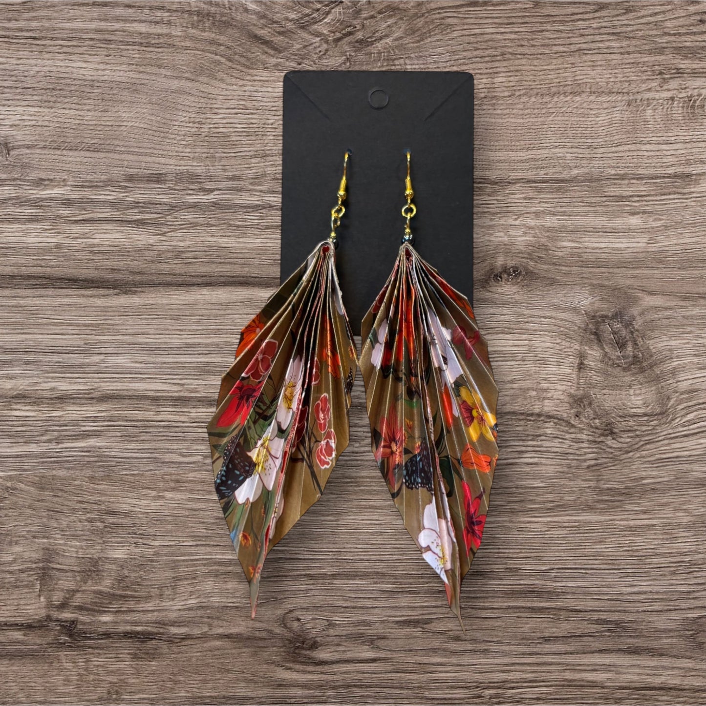 Origami Leaf Earrings